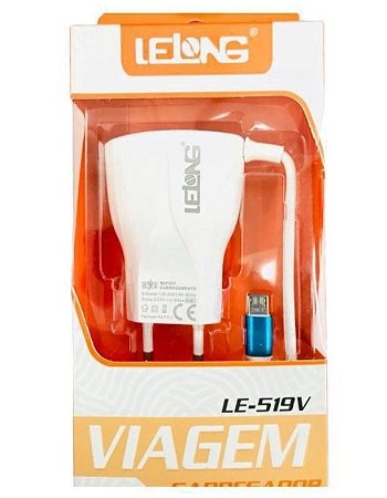 Carregador Para Celular USB LE-519V Lelong