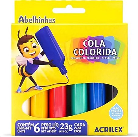 Cola Colorida 6 Cores Acrilex