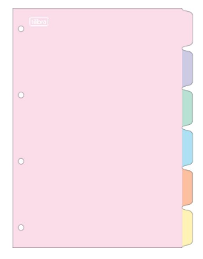 Divisórias Académie Pastel Com 6 Unidades Tilibra