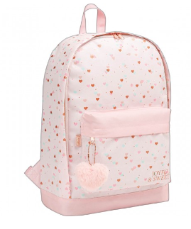 Mochila de Costas Académie Corações Metalizados Tilibra