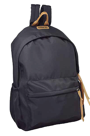 Mochila de lona Juvenil Preta Fashion KIT