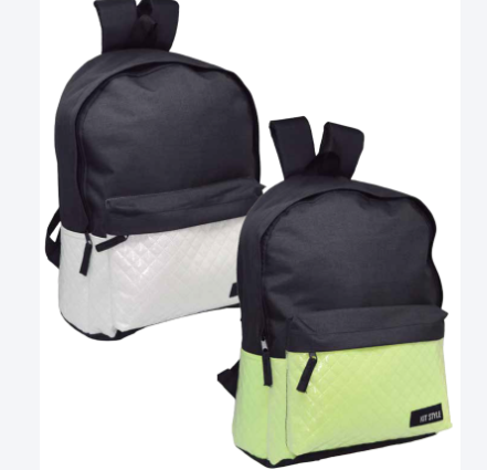 Mochila de Costas Neon And Black Cores KIT