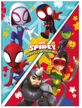 Caderno Brochura 1/4 Pequeno Capa Dura Spidey 80 Folhas Tilibra