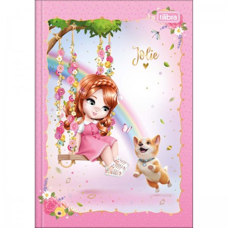 Caderno Brochurinha Jolie Capa Dura 1/4 Pequeno 80 Folhas Tilibra