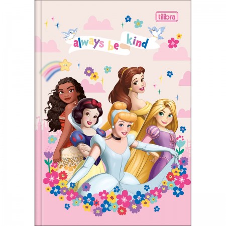 Caderno Brochura 1/4 Pequeno Princesas 48 Folhas Tilibra