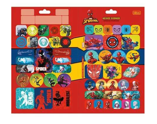 Adesivo Decorado Duplo Spider Man Homem Aranha Tilibra