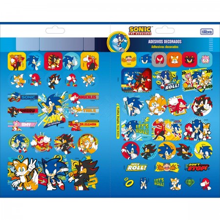 Adesivo Decorado Sonic Duplo Tilibra