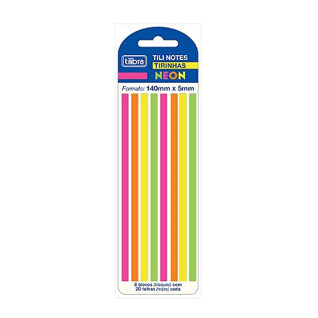 Marca Texto Tirinhas 140mm x 5mm 160 Folhas TilibraMarca Texto Tirinhas 140mm x 5mm 160 Folhas Tilibra