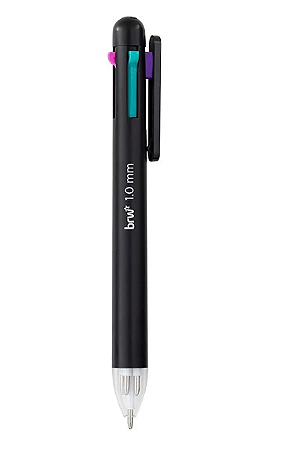 Caneta Esferográfica Com 4 Cores Neon BRW