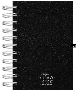 Agenda Capa Dura Star 2025 100mm x 150mm - Marca KIT