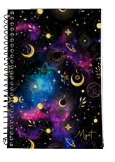 Caderno Capa Dura 1/4 Myst 96 Folhas - Marca KIT