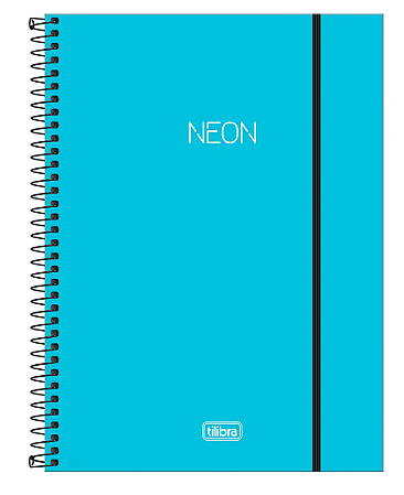Caderno Universitário 10 Matérias 160 Folhas Neon Azul - Tilibra