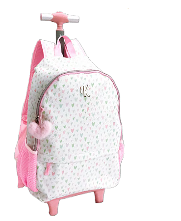 Mochila de Rodinha Corações Emotions - Marca KIT