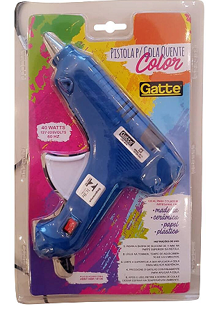 Pistola Cola Quente Azul Grande 40 Watts Bivolt - Gatte