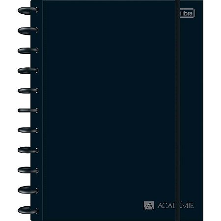 Caderno Tilidisco Universitário Preto 10 Matérias - Tilibra
