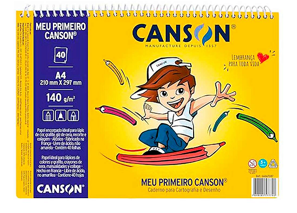 Caderno Bloco de Desenho A4 140g 40 Folhas - Canson