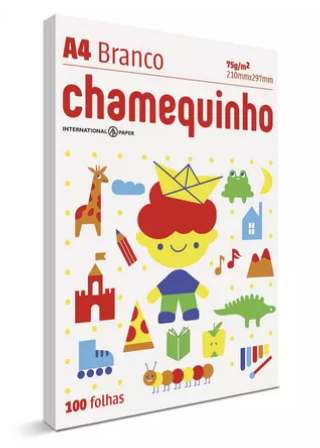 Pacote Folha Sulfite A4 75g 100 Folhas - Chamequinho