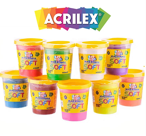 Massinha de Modelar Pote 150g Soft SORTIDO - Acrilex