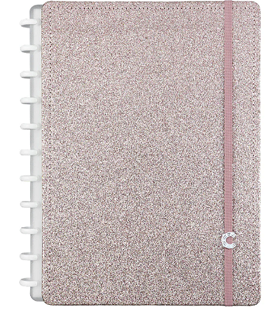 Caderno Inteligente Disco Lets Glitter Rose A5 - Caderno Inteligente
