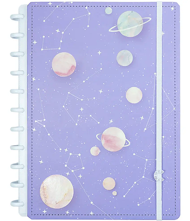 Caderno Inteligente Purple Galaxy A5 80 Folhas - Caderno Inteligente