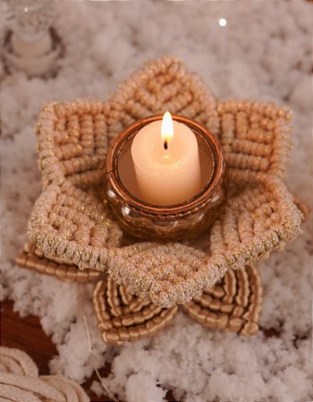 Kit de Produtos para 2 Porta-Velas Flores de Natal