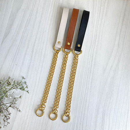 Alça de Ombro para Bolsa (sintético + corrente)