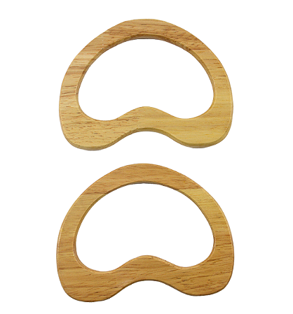 Alça de Bolsa Madeira Coração Círculo