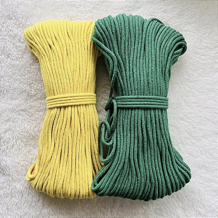 KIT COPA 2026 - 2 Cordão de Algodão 4mm Trançado (50m cada rolo)