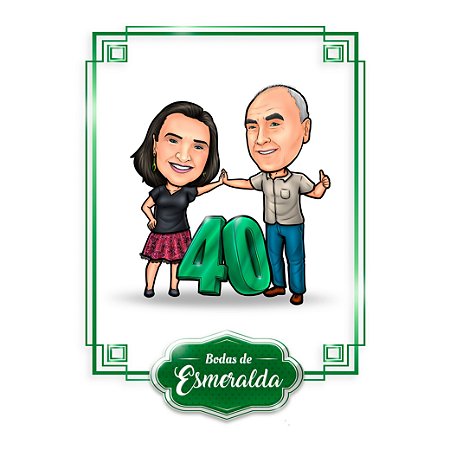 Caricatura de Bodas e Aniversário de Casamento