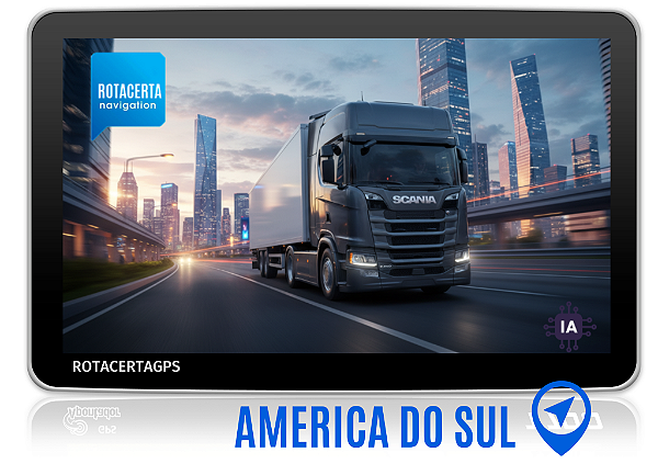 Navegador Gps iGo Truck Pesados - America do Sul