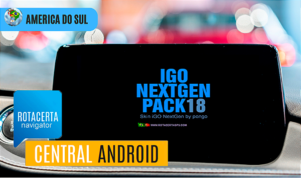Navegador Gps iGo Mirror - Central Android Mapas America do Sul
