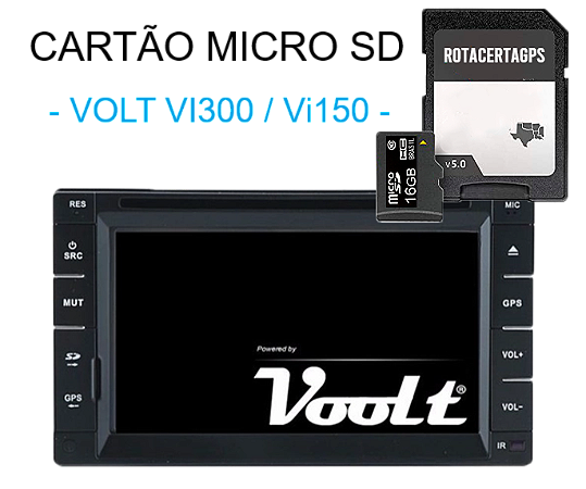 Cartão GPS Central Voolt Plataforma VI300 / Vi150 - Navegador iGo