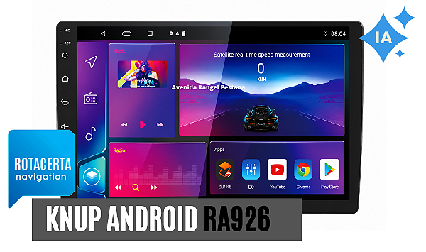 Navegador GPS Multimidia Knup RA926 - iGO Android 2026