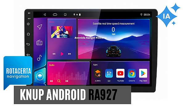Navegador GPS Multimidia Knup RA927 - iGO Android 2026
