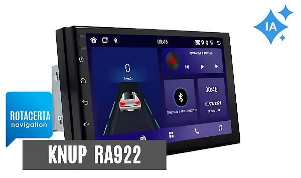 Navegador GPS Multimidia Knup KP RA922 - iGO 2026