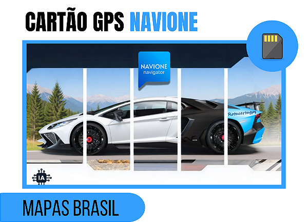Cartão GPS iGO Navione 2026 - Central Multimídia