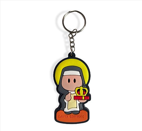 Chaveiro Emborrachado Santa Edwiges