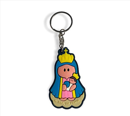 10 Chaveiros Emborrachado Nossa Senhora da Penha