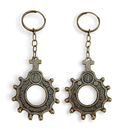 12 Chaveiros de NS Aparecida  E NS das Graças Metal Zamak