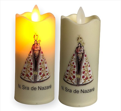 Vela Led Eletronica Nossa Senhora de Nazare + Pilha AA