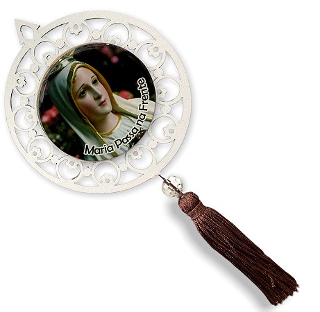 Adorno Maria Passa Na Frente Mandala De Porta Madeira 26cm