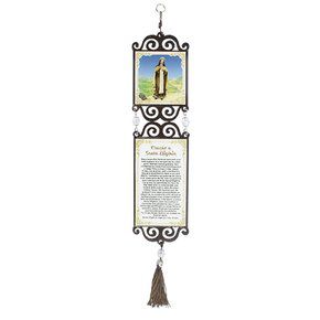 Adorno de Porta Madeira Santa Efigenia 45cm