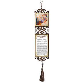 Adorno de Porta Madeira Arcanjo São Gabriel 45cm