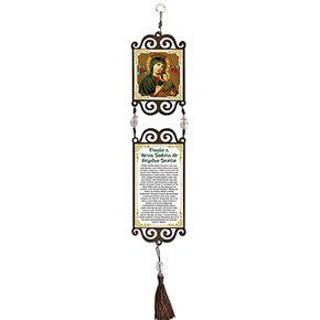 Adorno de Porta Madeira Nsa Do Perputuo Socorro 45cm