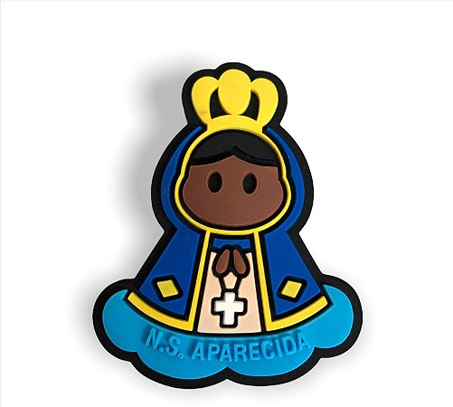Imã Geladeira Emborrachado Nossa Senhora Aparecida 5,5cm