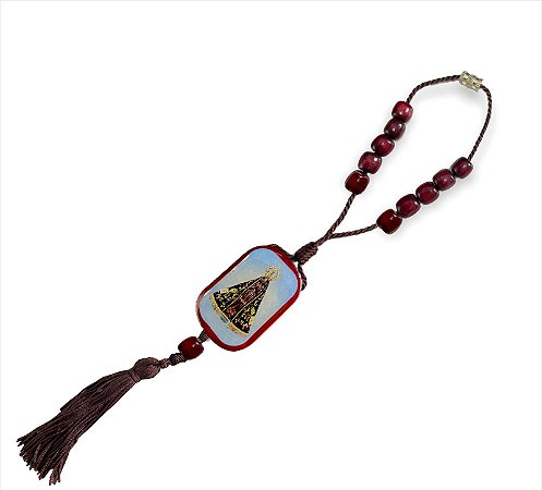 Dezena Retrovisor Carro Nossa Senhora Aparecida Madeira 28cm