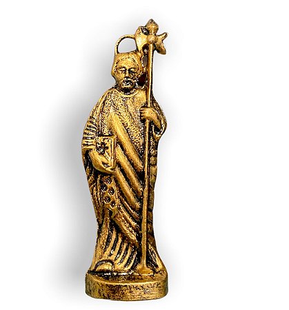 Imagem São Judas Tadeu Metal Dourado 9cm