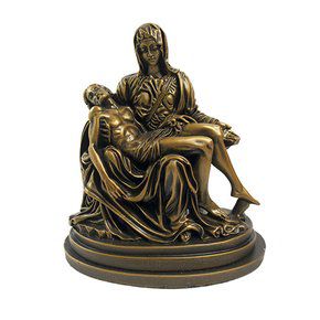 Imagem Nossa Senhora de Pietá em Mármore Bronze 18cm