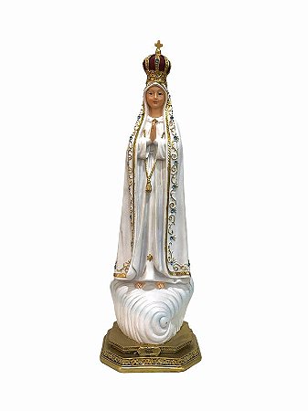 Imagem N Senhora de Fatima Resina Importada 18cm