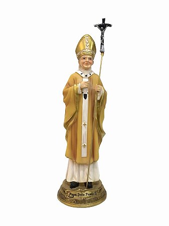 Imagem Papa Joao Paulo II Resina Importada 22cm